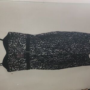 NWT Material Girl Juniors Lace Metallic Bodycon Dress